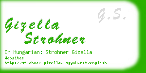 gizella strohner business card